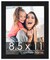 8.5x11 Black Wood Picture Frame - UV Acrylic, Foam Board Backing, Hanging Hardware